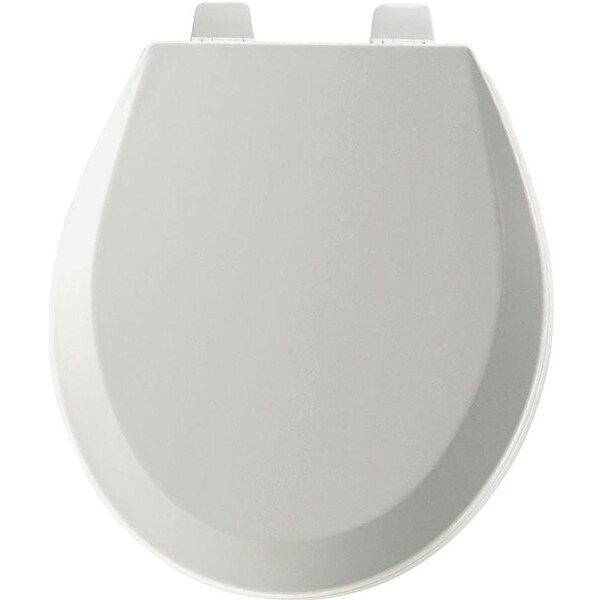 Bemis Toilet Seat, Round, Molded Wood, White, Adjustable Hinge 500PROAR